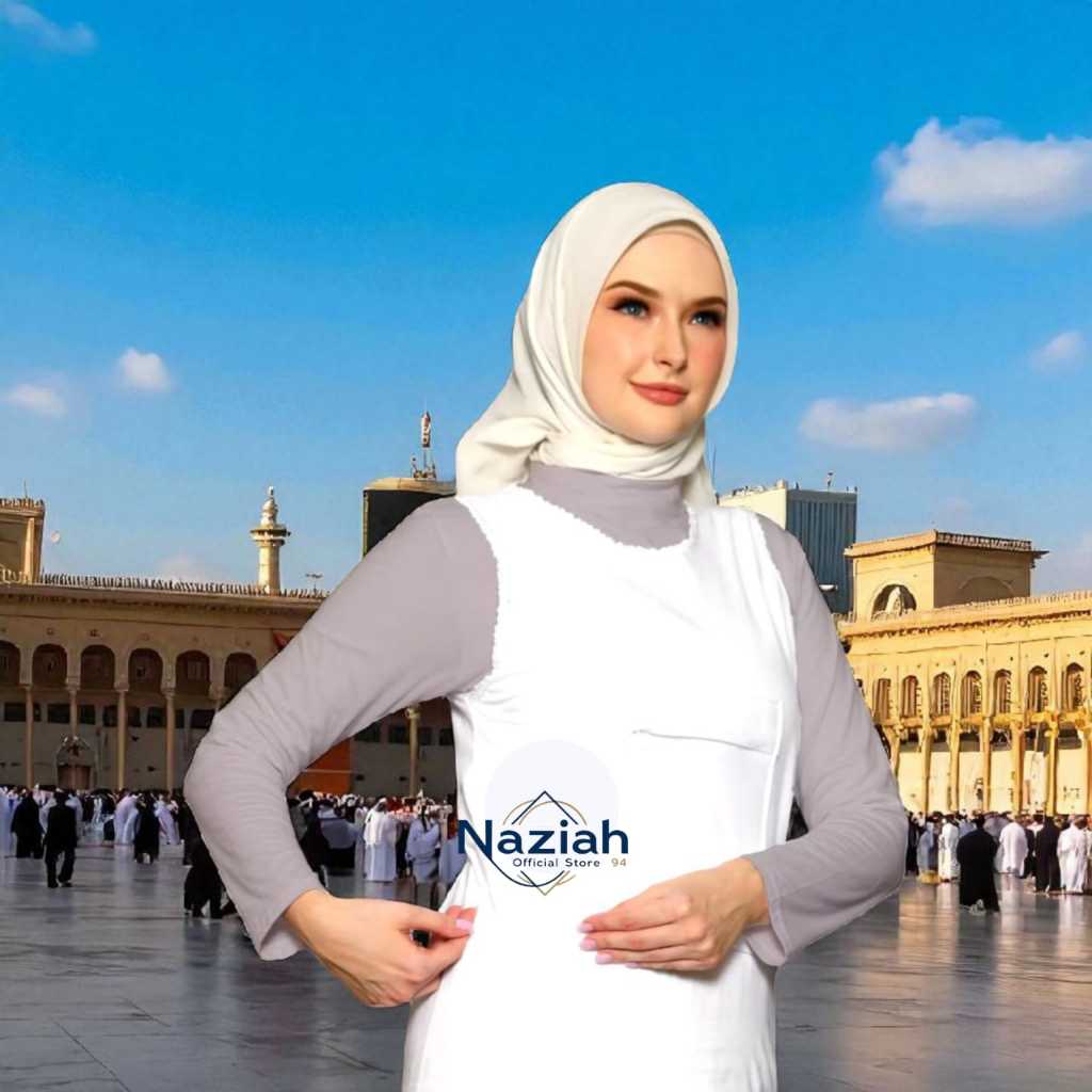 Kaos Dalaman Wanita Berkantong  Daleman Gamis  Umroh Dan Haji / Baju Kaos Singlet Haji Dan Umroh Per