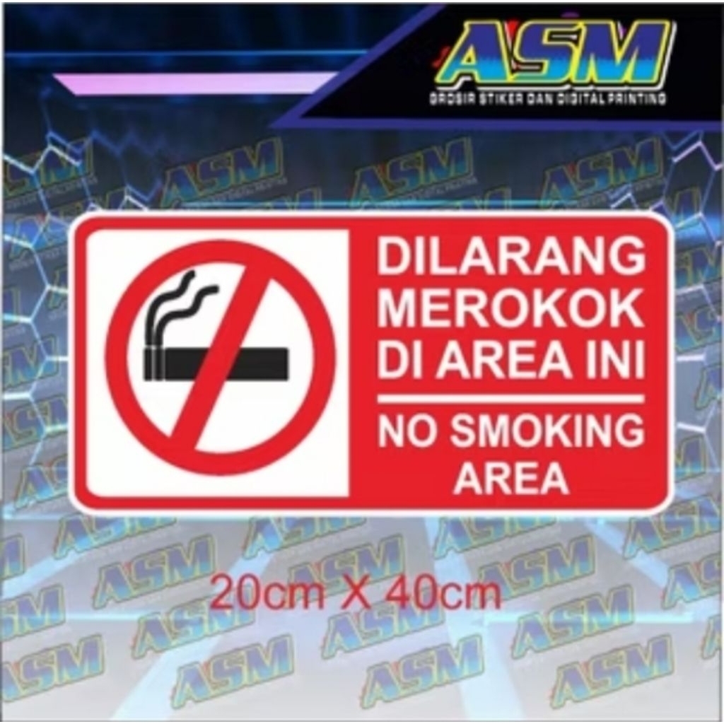 

Sticker Dilarang Merokok Vinil Premium
