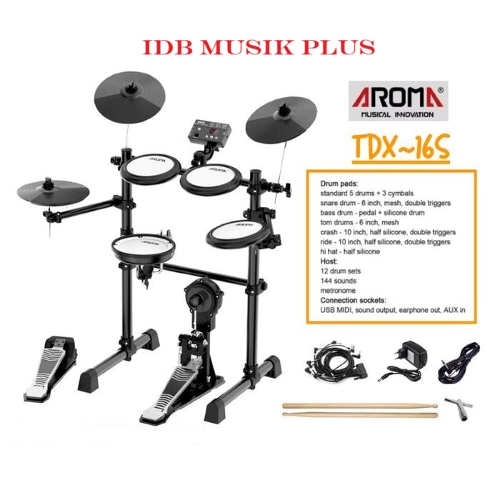 Drum Elektrik Aroma TDX16S TDX 16S Original