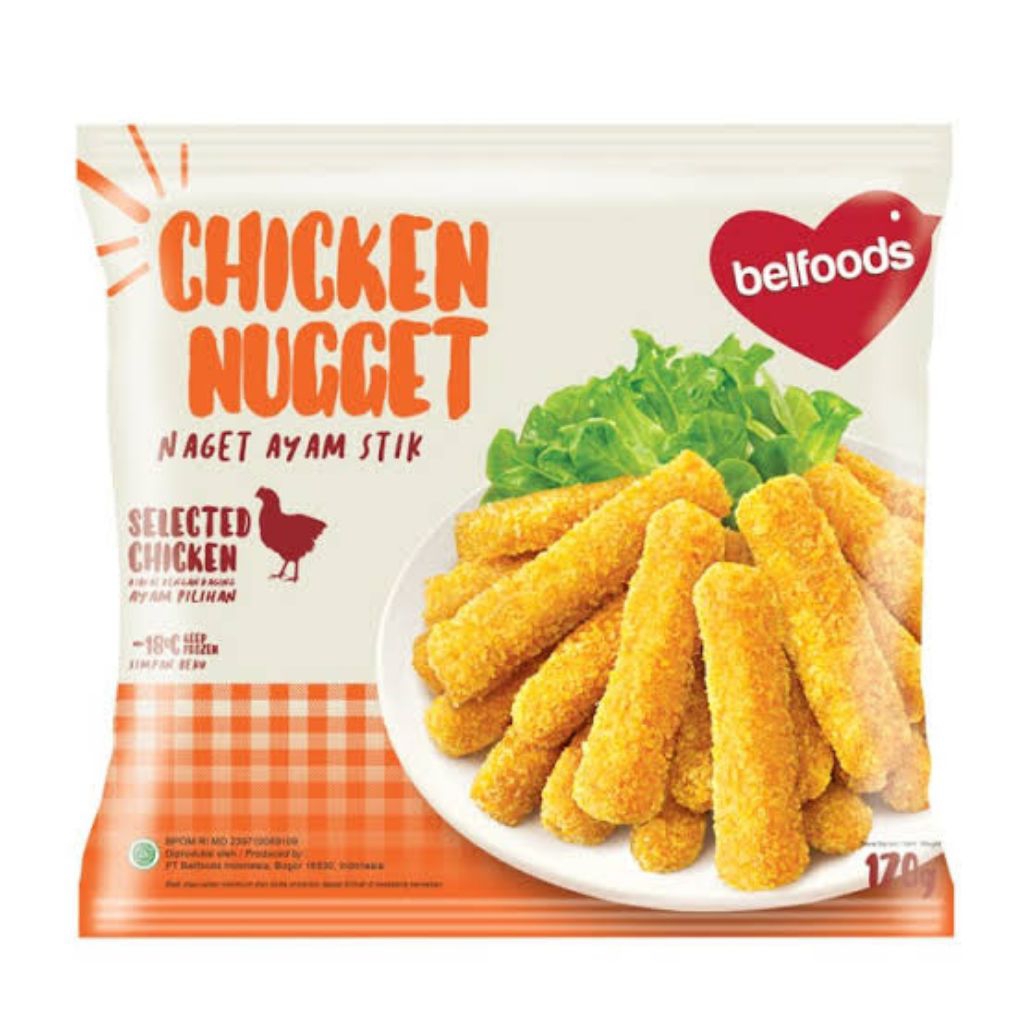 

Belfoods Stick Nugget Ayam 170 gr (Frozen food)