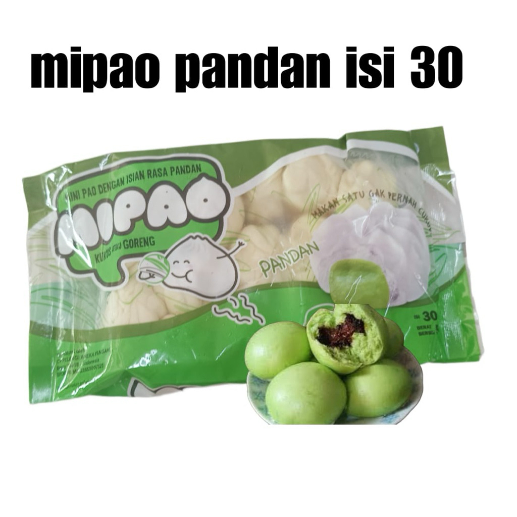 

Mipao bakpao mini rasa pandan isi 30