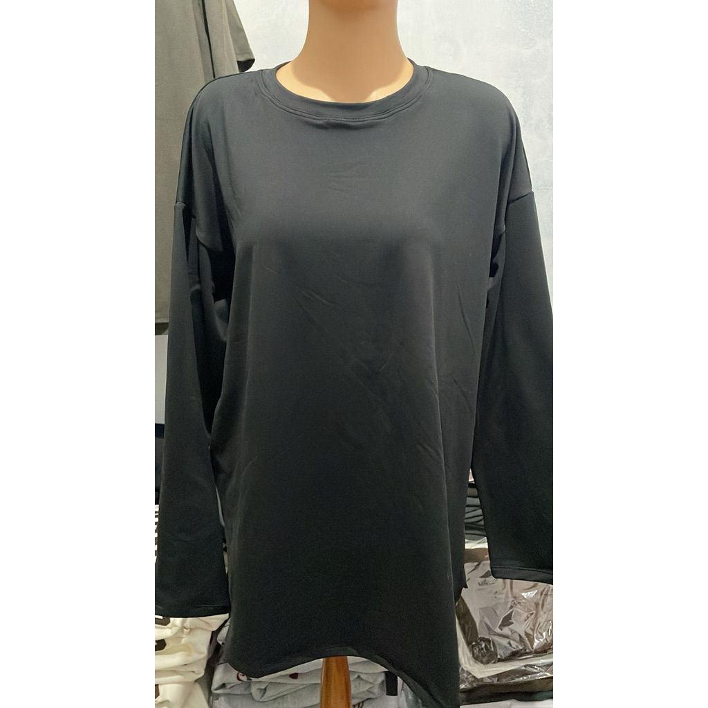 STL kaos olahraga wanita belah samping