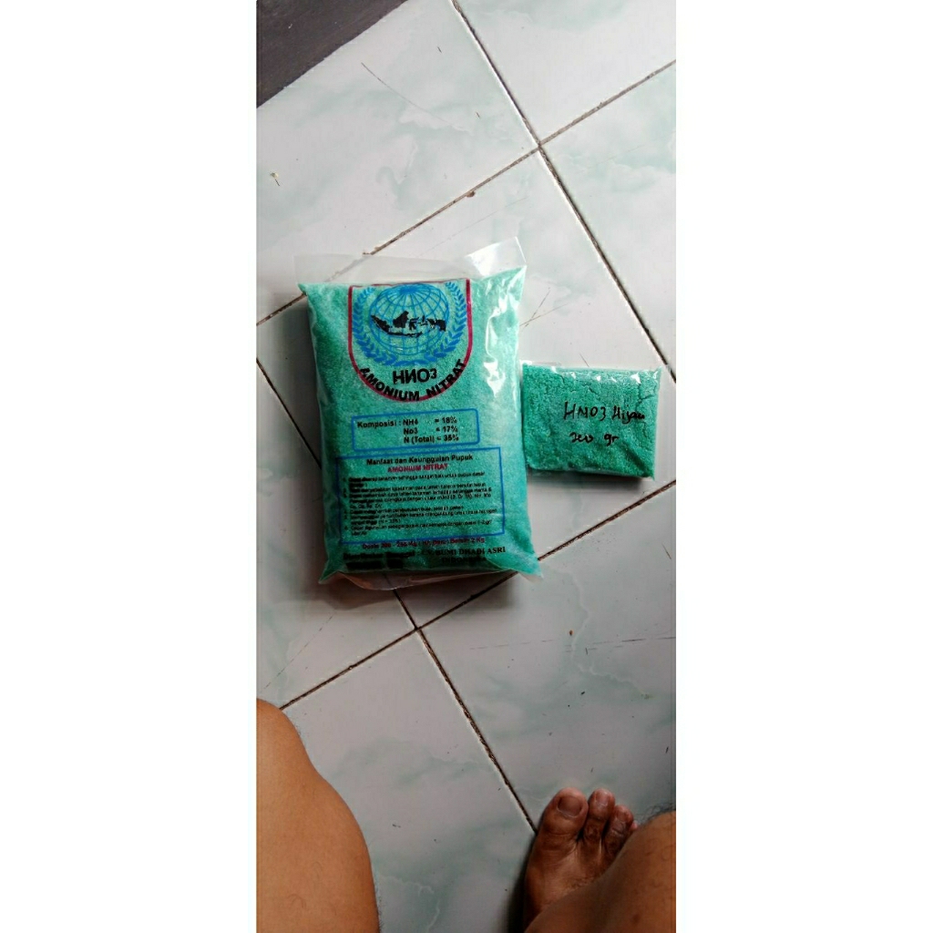 Pupuk HNO3 Hijau Amonium Nitrat Kemasan Repack 200 Gram