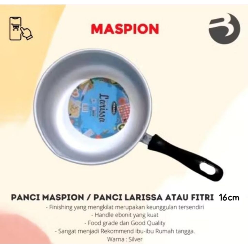 panci mini panci Larissa Maspion panci rebus mie panci 16 cm panci Maspion serbaguna