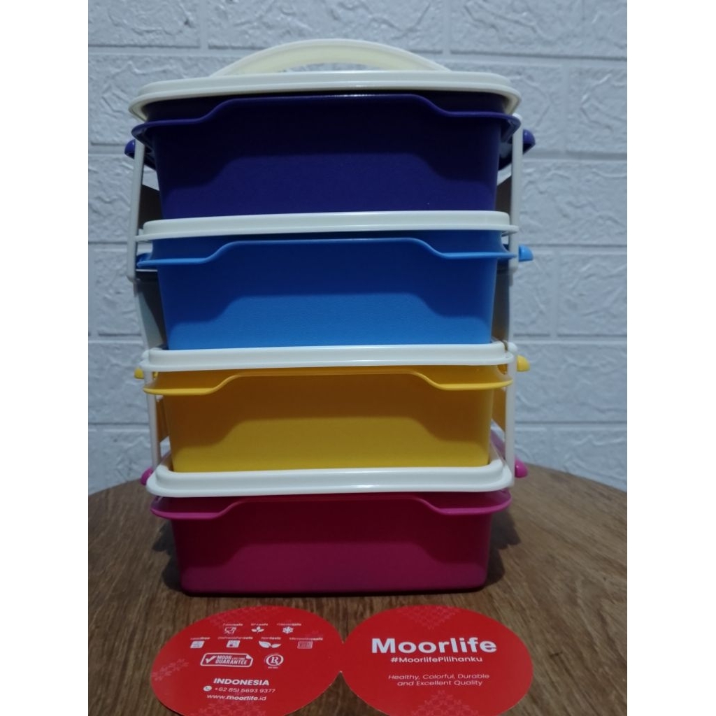 Rantang moorlife Nutria moorlife rantang 4susun 900ml Baru