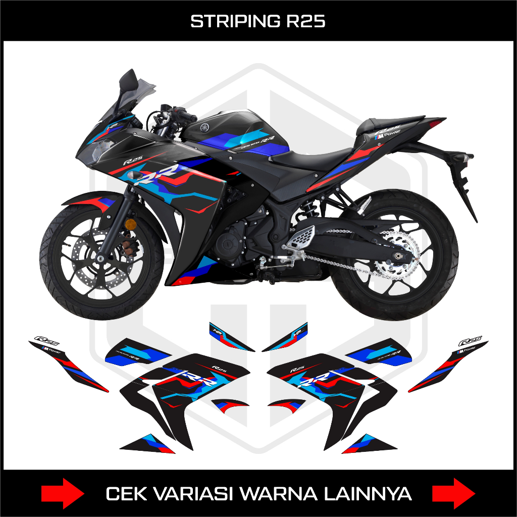 STRIPING R25 V2 OLD / DECAL STIKER YAMAHA R25 LIVERY KRT BMW