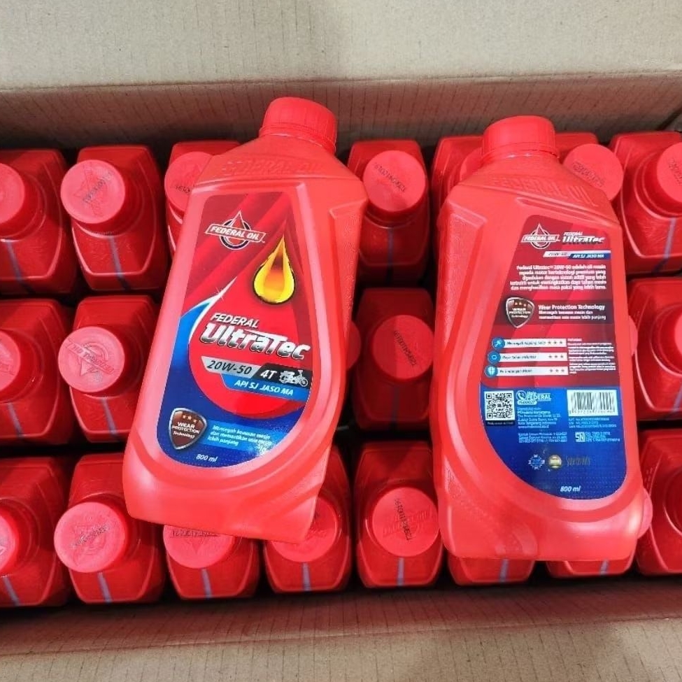 (1dus isi 24botol) OLI FEDERAL ULTRATEC 0,8L 1 DUS ISI 24 BOTOL FEDERAL ULTRATEC 800 ML 20W-50