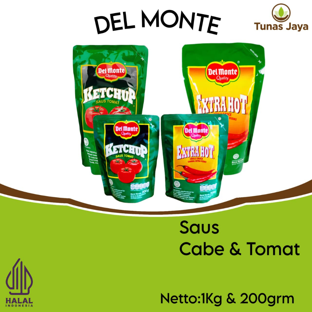 

Sauce DEL MONTE Cabe & Tomat 1kg/200gr
