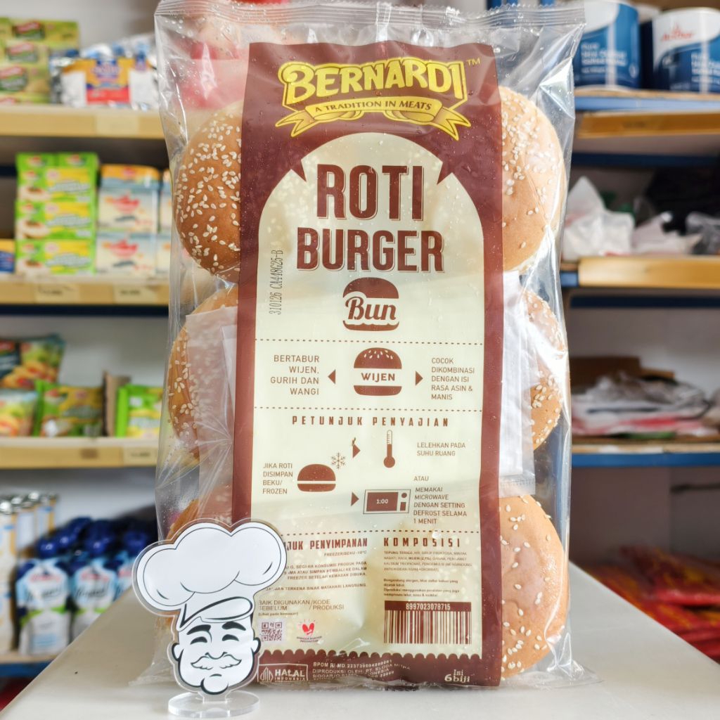 Bernardi Roti Burger Wijen Isi 6 / Bernardi Burger Wijen / Roti Burger Bernardi