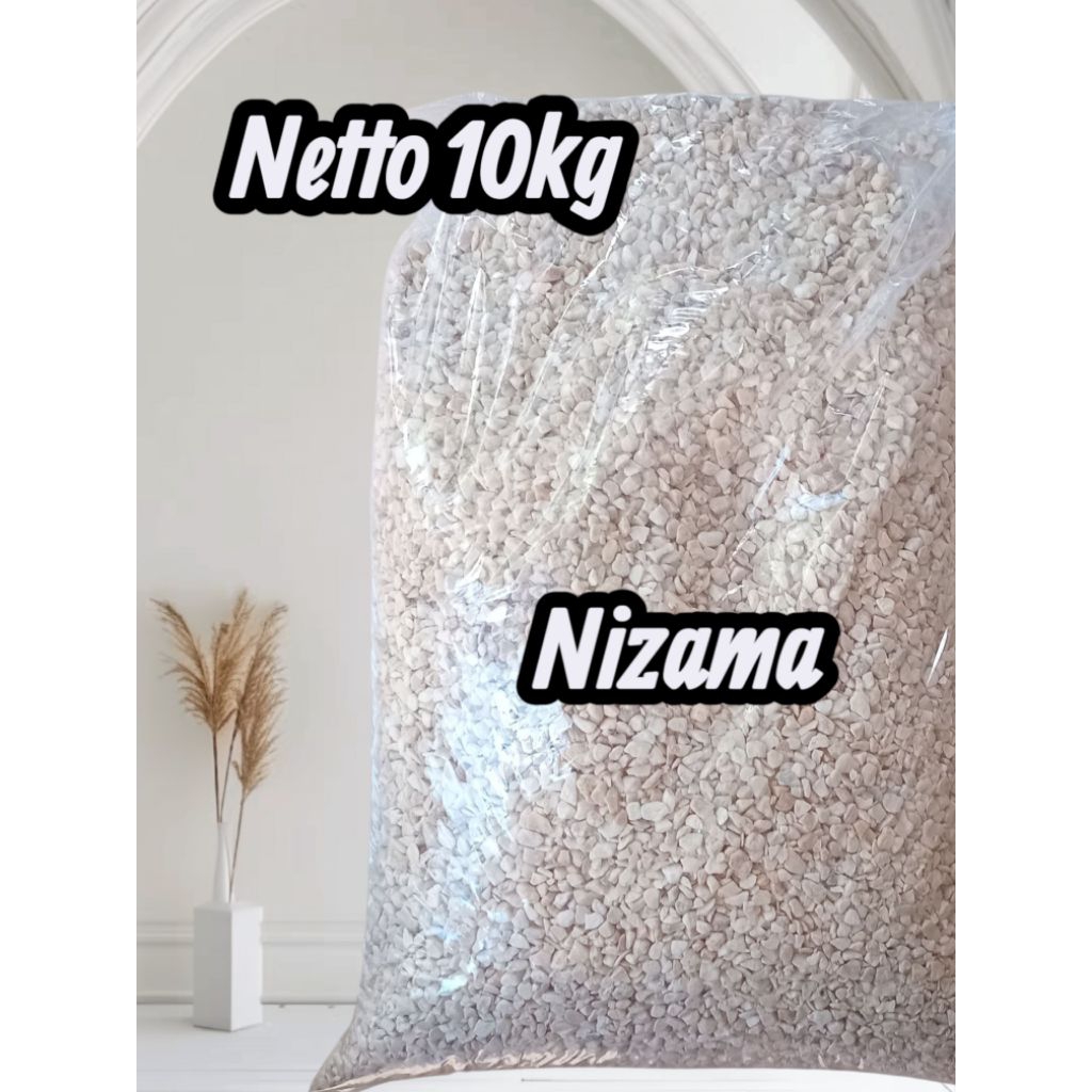 Batu sikat putih 10kg/Batu aki putih/Batu koral putih/Batu taman/Batu taman