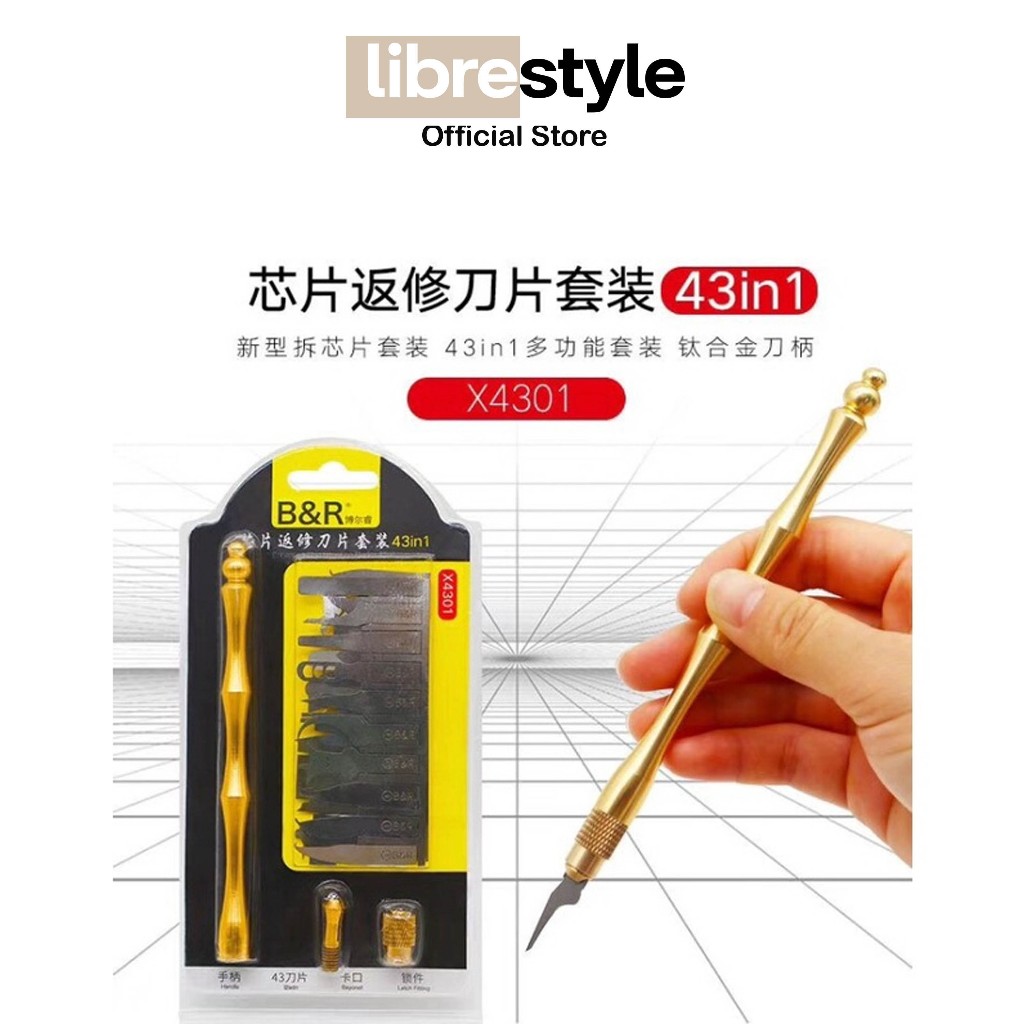 

B&R X4301 43 in 1 Pisau ic / Pisau Bedah Original