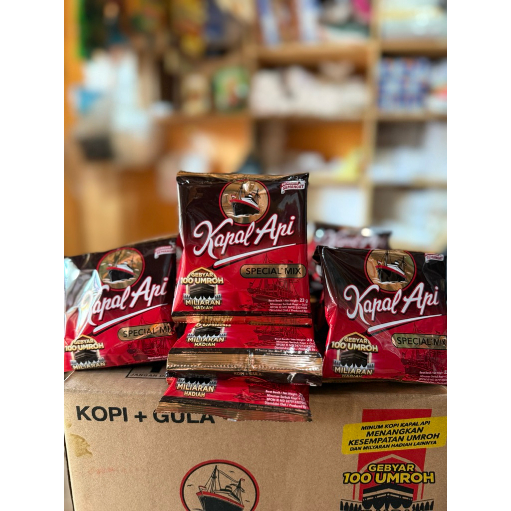 

kopi kapal api ( 1 rcg = 10 sachet ) | kopi hitam | kopi sachet | kopi instan