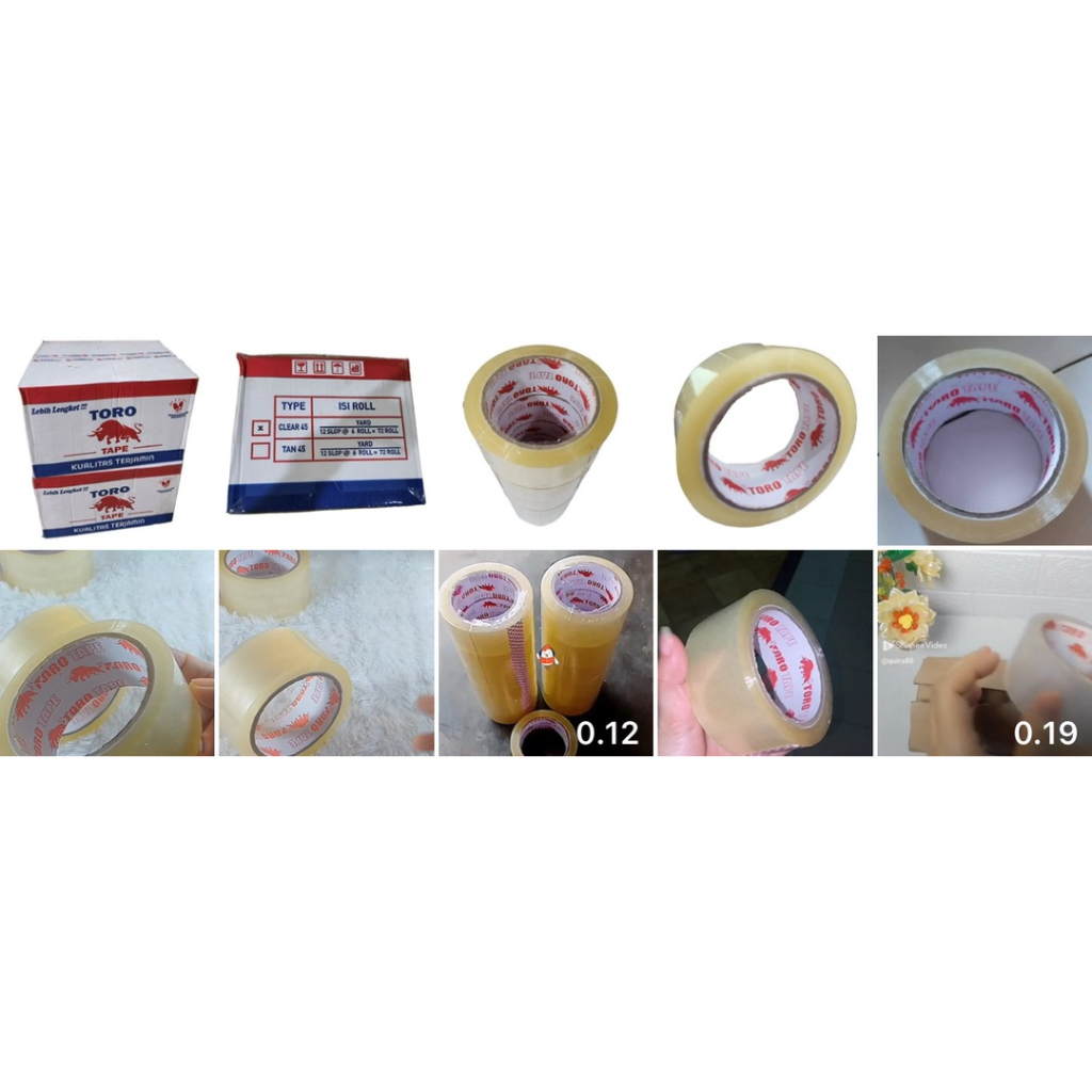 

GROSIR 1 Dus Lakban Bening Transparan 45 mm 90 Yard Asli 70 Meter Tape