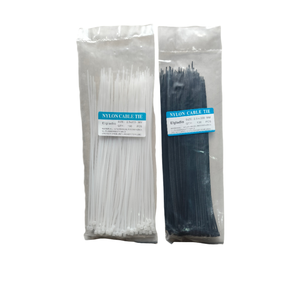 

~TOOLSMASTER~KABEL TIS Nylon Cable Tie 2,5x200mm 100 Pcs Hitam Putih