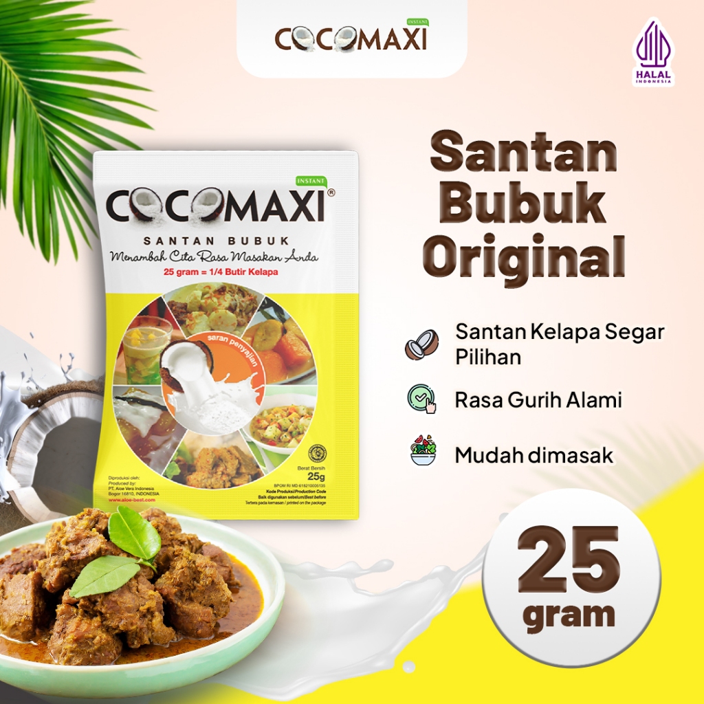 

COCOMAXI Santan Kelapa Bubuk Gurih Alami 25 gram