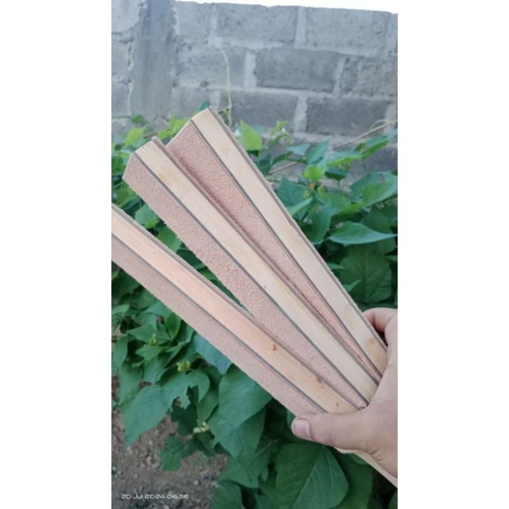 STROPING KULIT SAPI 2 SISI PLUS BANTALAN SPON - STROPING KULIT ASLI