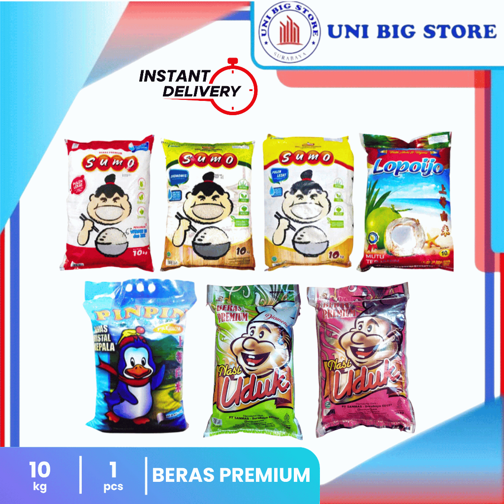 

Beras Premium Sumo - Nasi Uduk Merah Hijau Kuning 10 kg White RIce