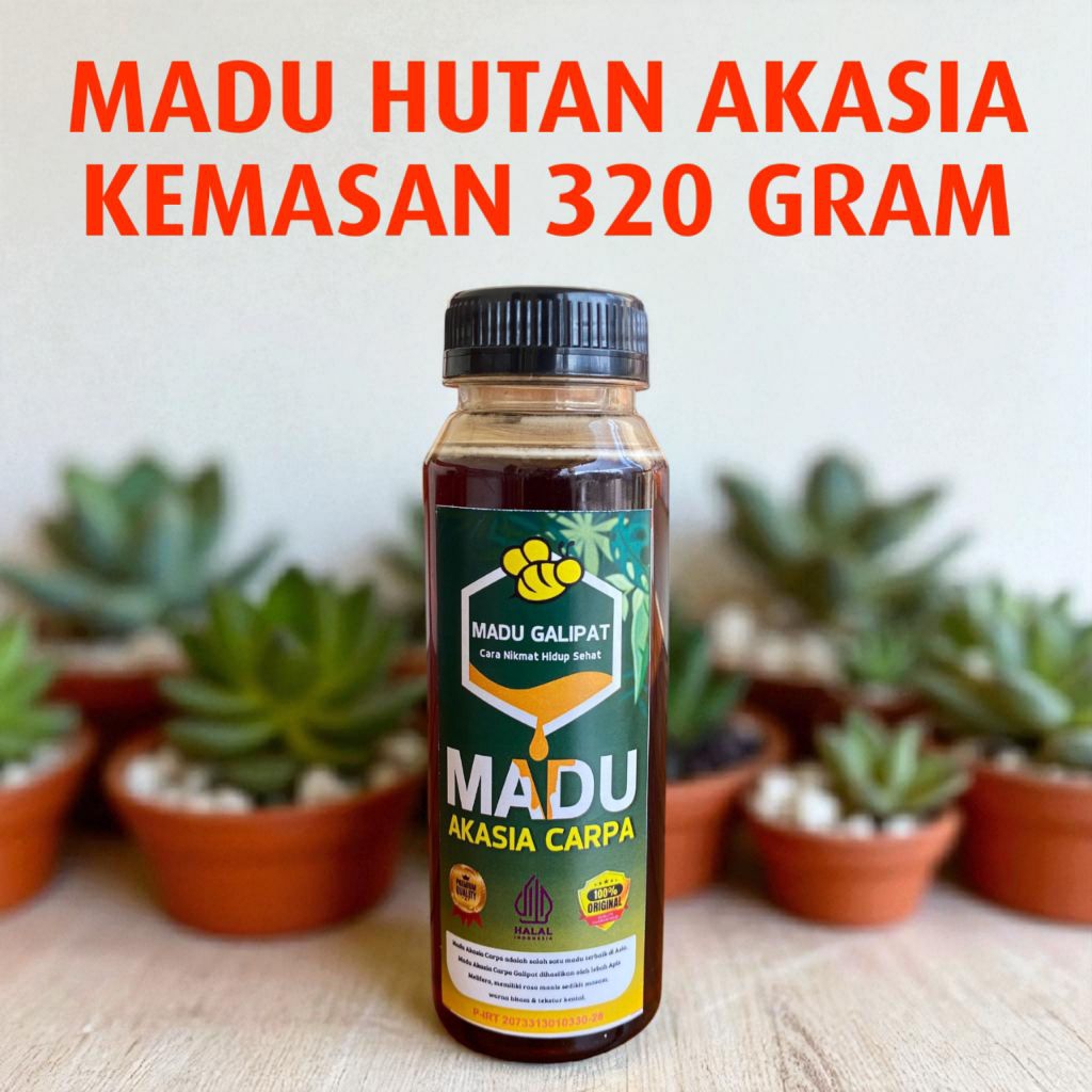 

Madu Hutan Akasia Murni 100% Asli Kemasan 320 gr– Manis Alami, Tanpa Campuran