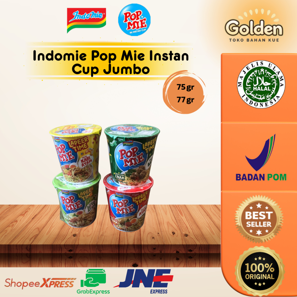 

Indomie Pop Mie Instan Cup Jumbo 75gr, 77gr