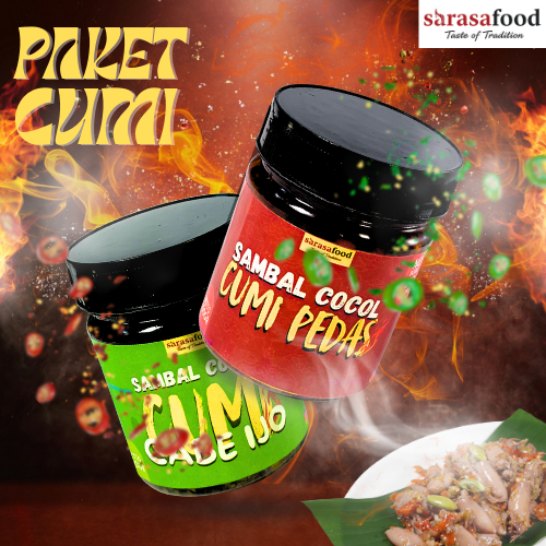 

Paket Bundling Dua Hemat Sambal Cocol Sarasafood – Cumi Pedas + Cumi Cabe Ijo / Teri Pedas + Teri Cabe Ijo