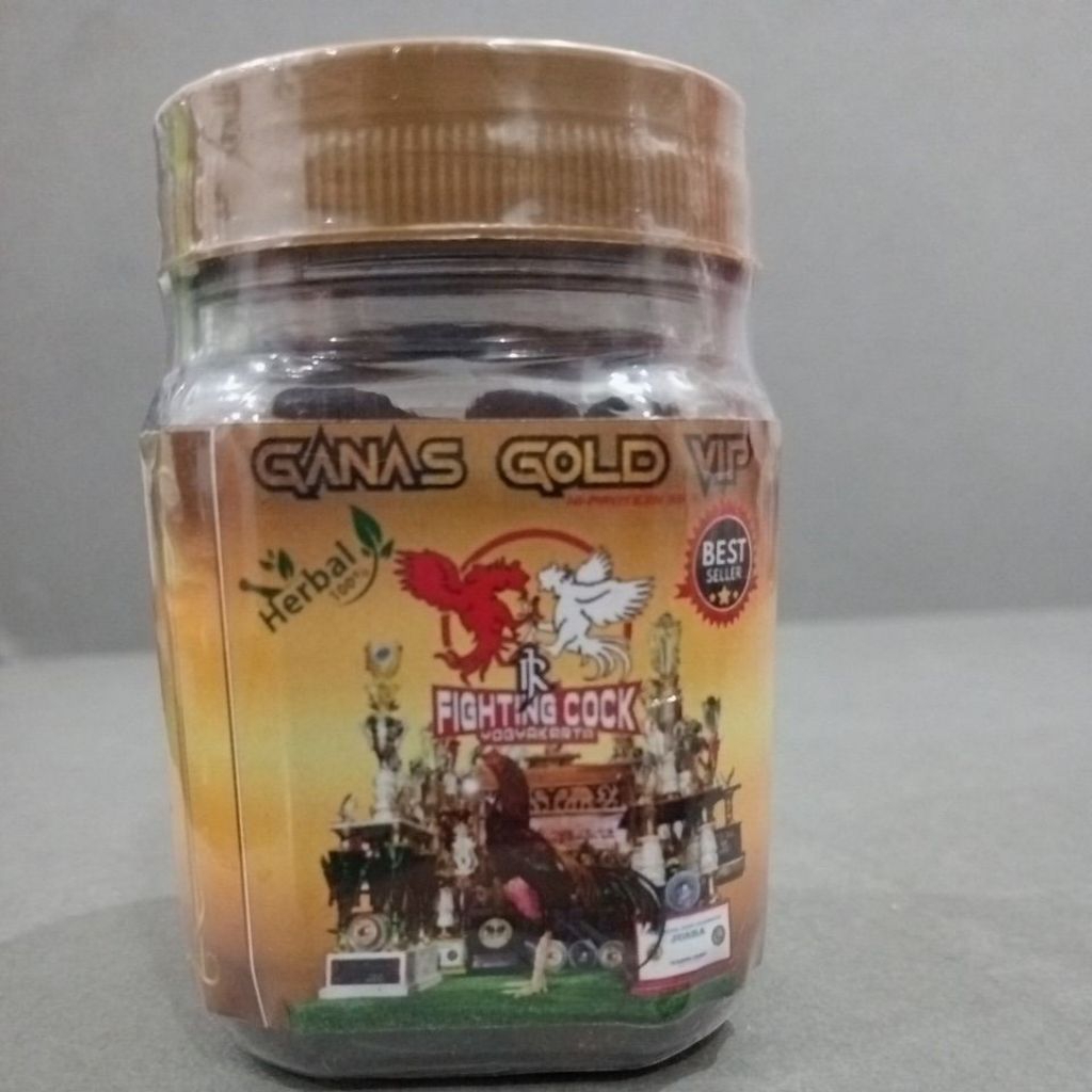 kamlang ganas Gold Vip isi 70 butir jamu ayam jago jamu ayam aduan gold