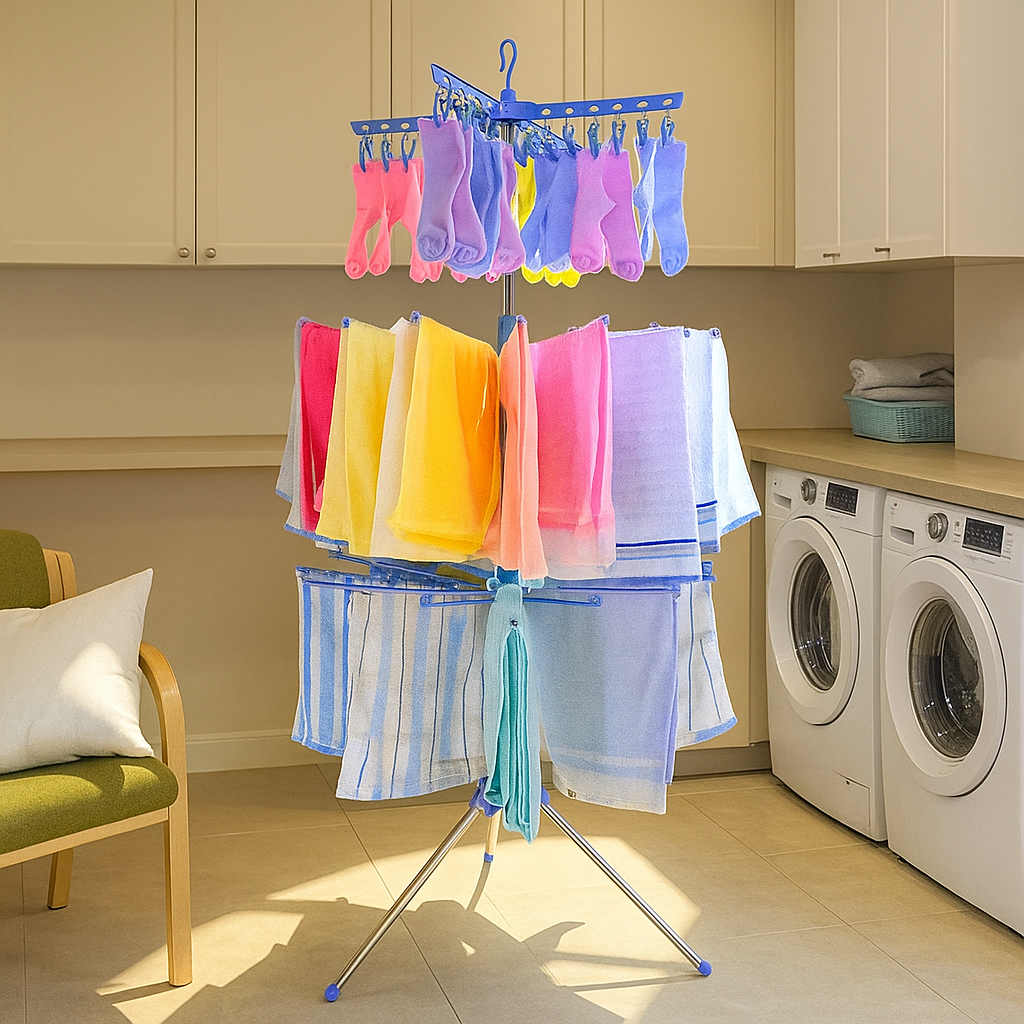 Jemuran Menara 3 Tingkat / Jemuran Baju Bayi / Gantungan Baju / Jemuran Bayi 3 Tingkat Stainless