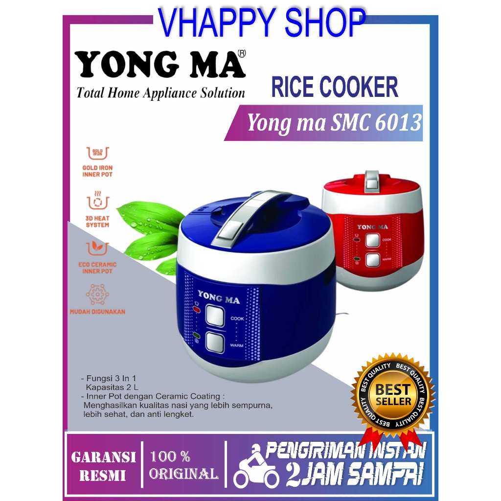 MAGIC COM YONGMA 2LITER SCM-6013/YONGMA MAGIC COM 2LITER SMC-6013 GARANSI RESMI