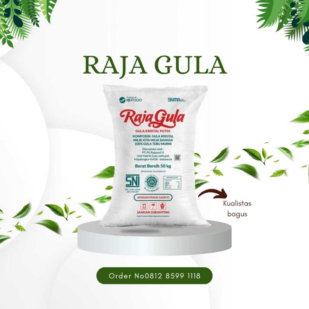 

GULA PASIR MERK RAJA GULA 50 KG/KARUNG