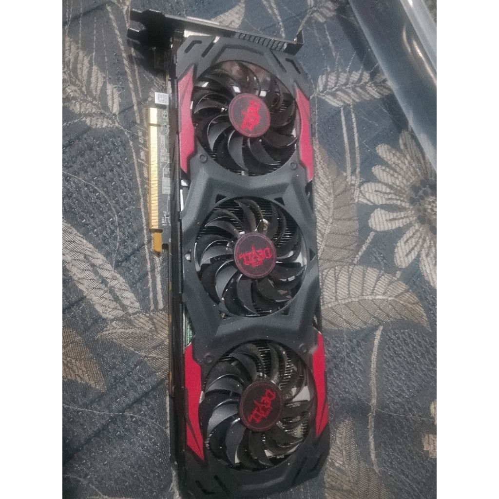 kipas fan power color rx 570 4gb red devil