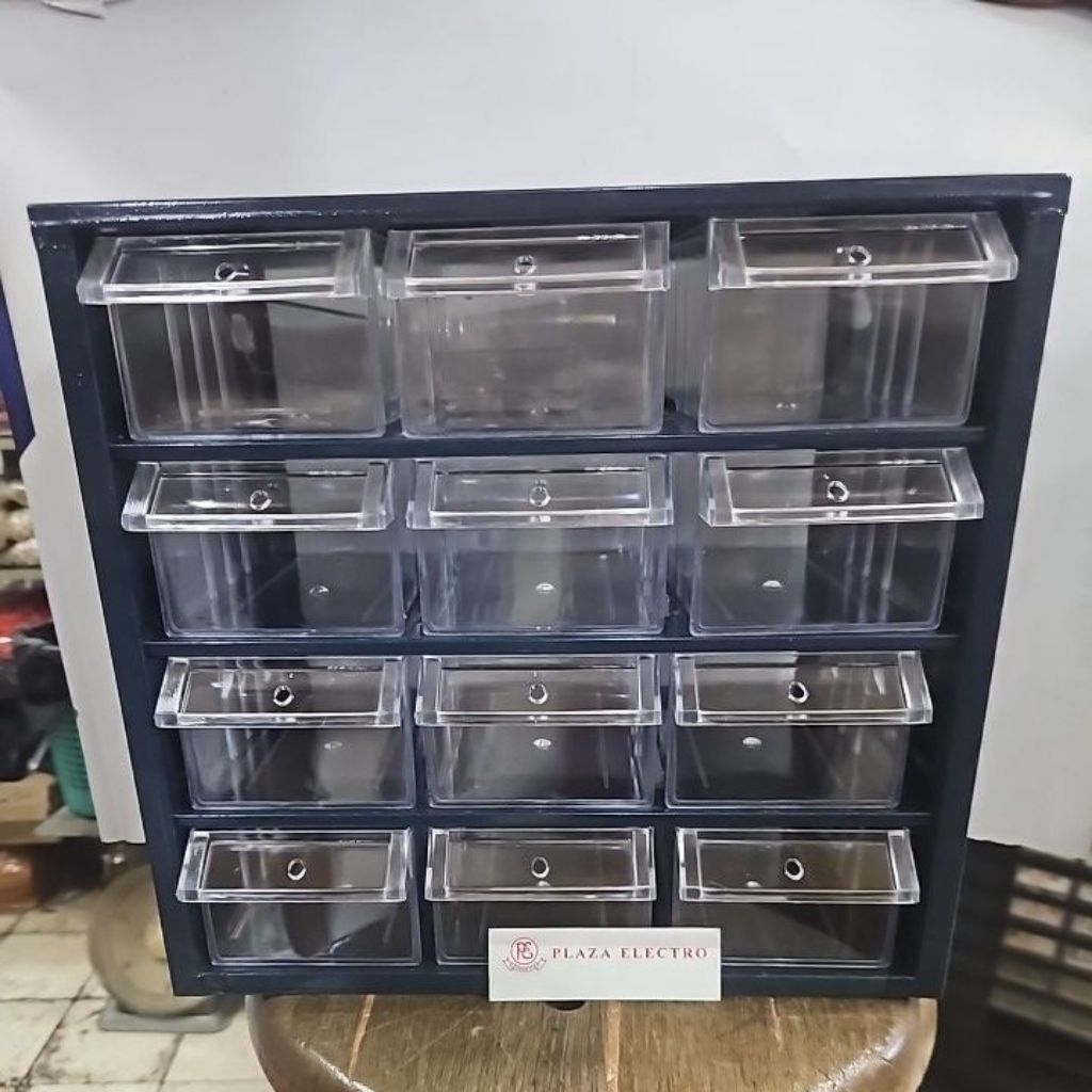 RACCO RAK KOMPONEN SERBA GUNA JUMLAH LACI 12 BESAR MURAH ORGANIZER