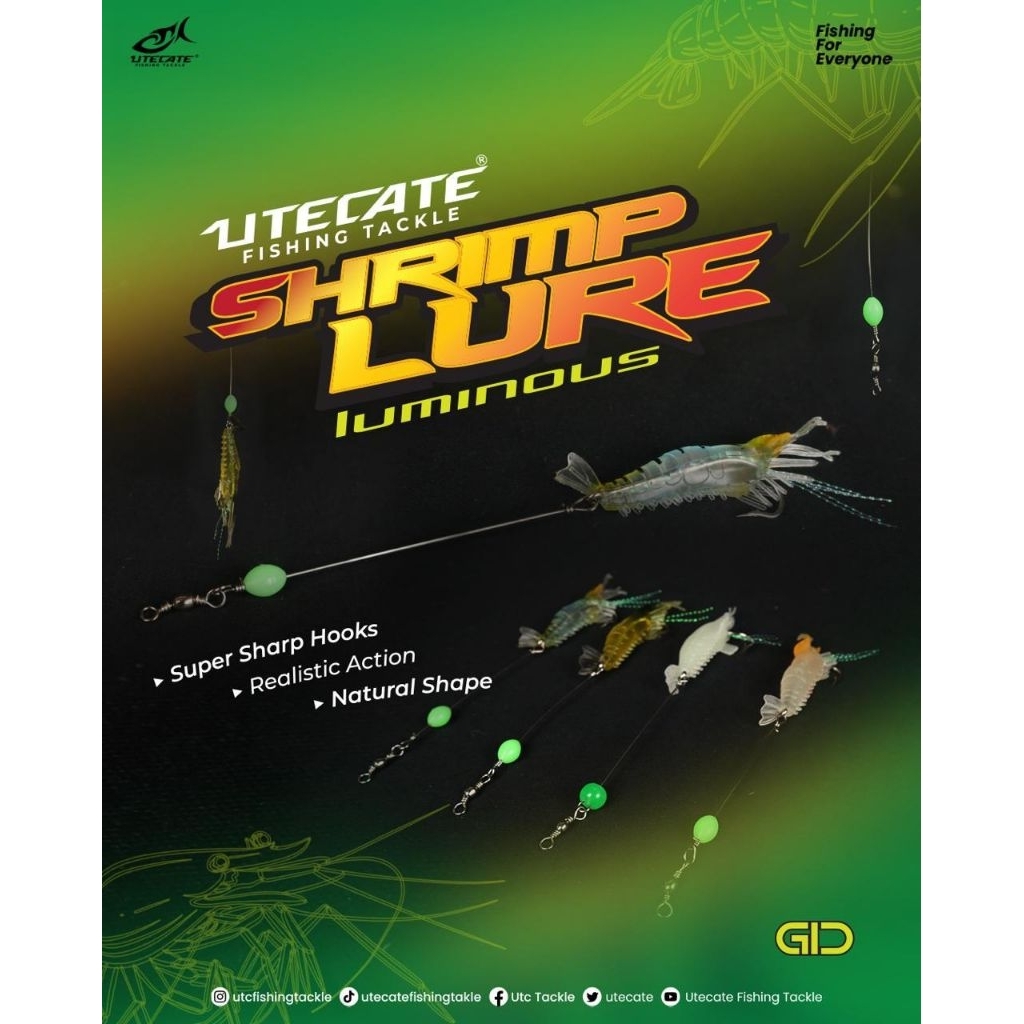 LURE SHRIMP UTECATE / UMPAN UDANG PALSU / UMPAN KARET