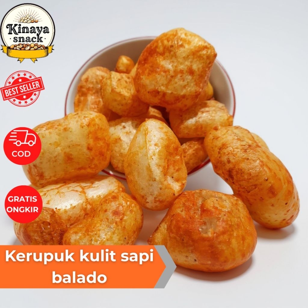 

Kerupuk Kulit Sapi Asli Dorokdok 230 Gram Asin Gurih Balado Renyah