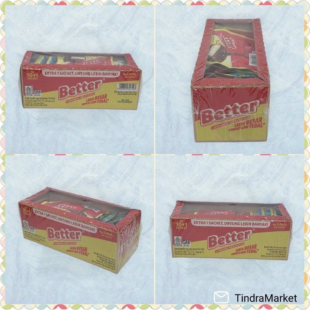 

Biskuit Better Sandwich 297gr - (10+1)Pcs