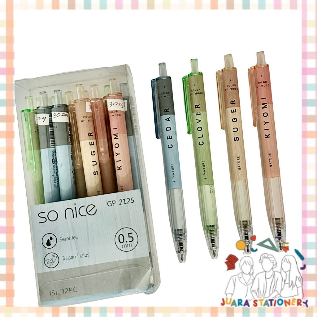 

(3029) Pulpen Gel GP-2125 0.5 mm / Pulpen Estetik Aesthetic Pulpen Semi Gel Koala