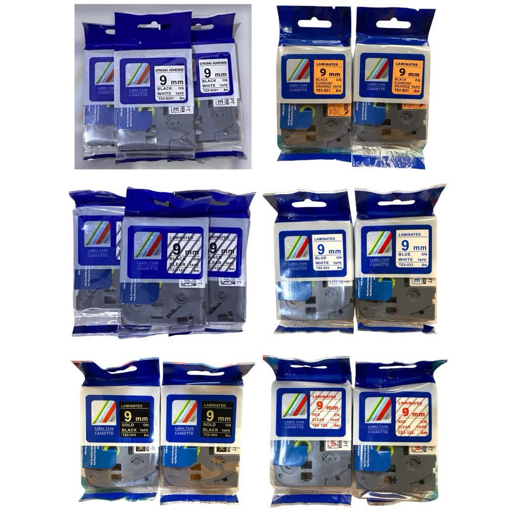 

Label Tape TZE 221 compatible Brother 9mm Strong Adhesive