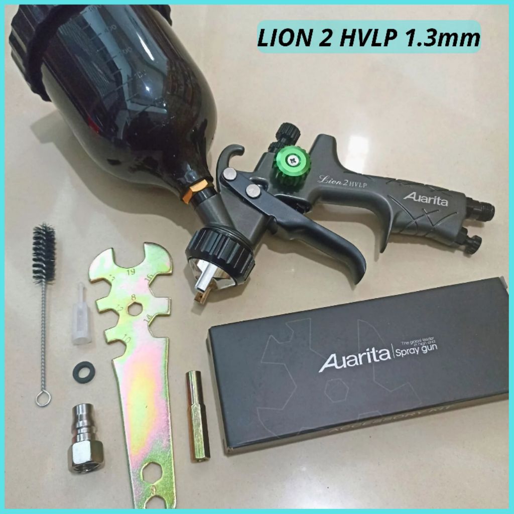 Spray Gun Auarita Lion 2 HVLP New Model 1.3mm Cup 600ml Original
