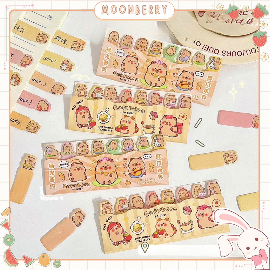 

Sticky Note Post It Motif Capybara Lucu Cuted Shaped Kapibara Sticker Paper Catatan Kertas