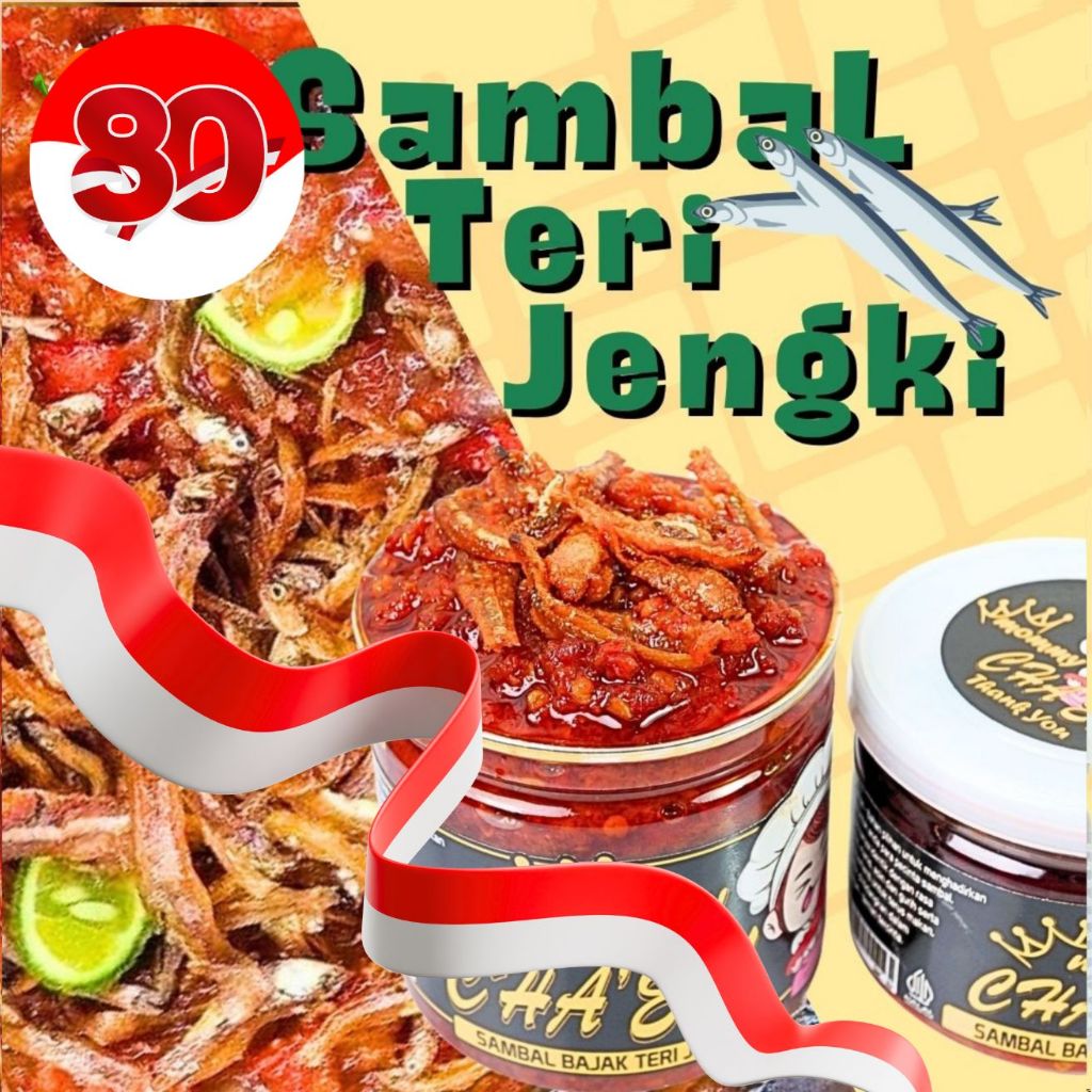 

Sambal Teri Jengki Sambel Tomat Cabe Cabai Merah Sambel Bajak Ikan Teri Jengki Pedas Manis Halal Praktis / Berat 130gram 200gr 1kg / Sambal Mommy Cha'em