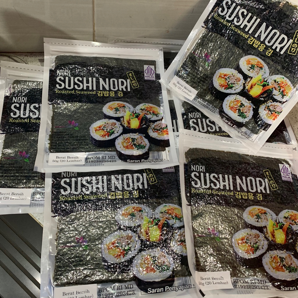 

[ Promo ] Sushi Nori 20 Lembar sheet Halal nori Java nori Sushi nori Sakao korea tokonori bes dried seaweed rumput laut kering original kulit sushi bungkus kimbab bento anti robek premium bahan sushi termurah sale