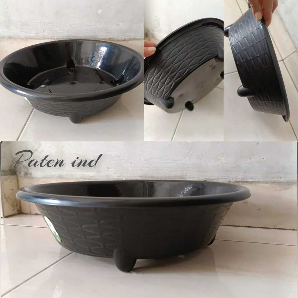 Pot Plastik Bunga/Tanaman Bonsai 06 Bulat 35Cm Bulat Ceper