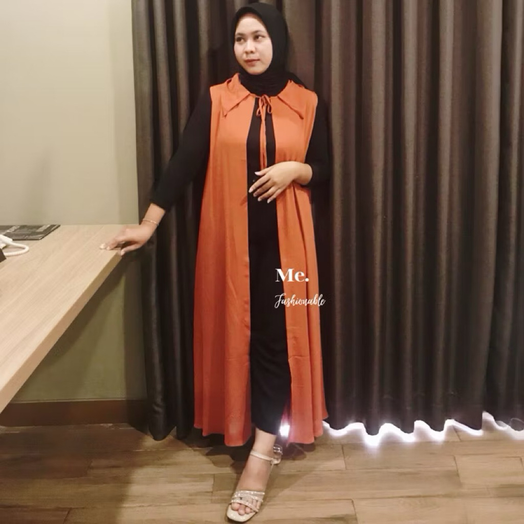 SALMA LONG OUTER SIFON / CARDIGAN PANJANG MUSLIMAH / LONG OUTER HIJAB