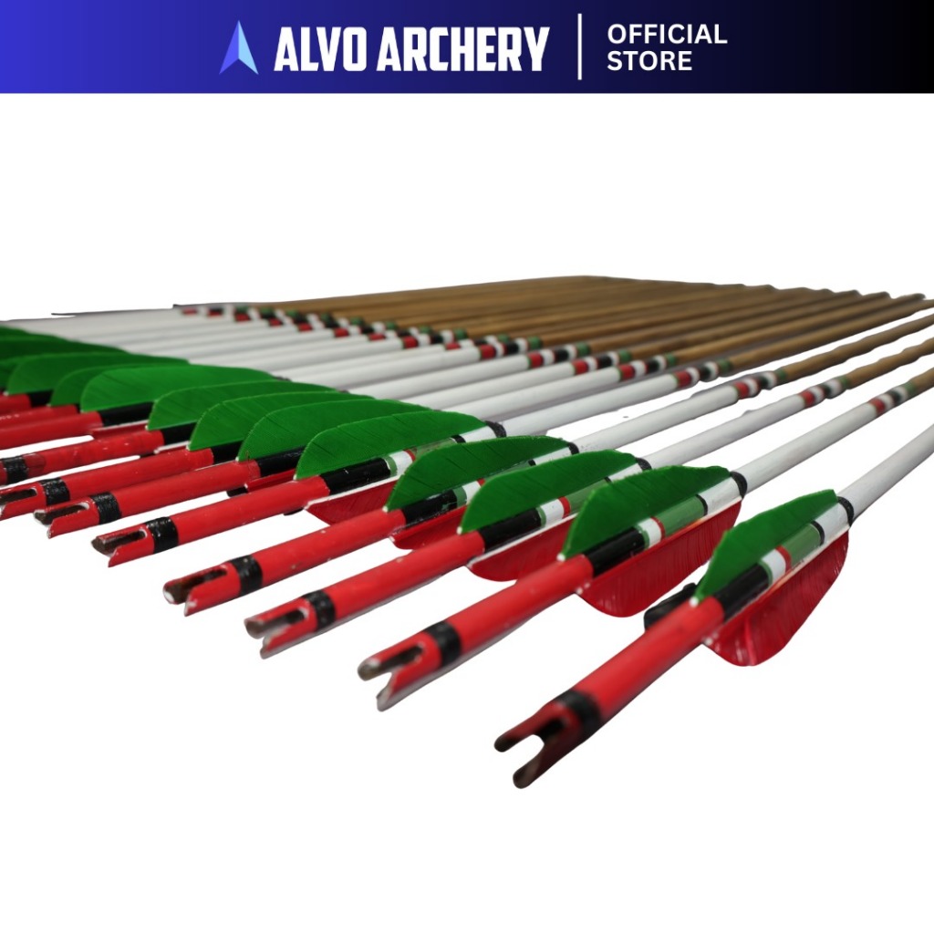ARROW PANAH BAMBU BULU 7MM-ARROW HORSEBOW-ALVO ARCHERY-AKSESORIS PANAHAN/1PCS