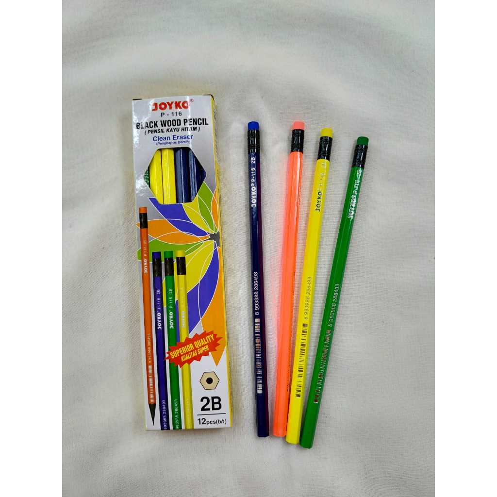 

JOYKO PENCIL 2B P-116 LUSIN / Pencil / Pensil Joyko BLACKWOOD P-116 / 1 Pack / 12 Pcs
