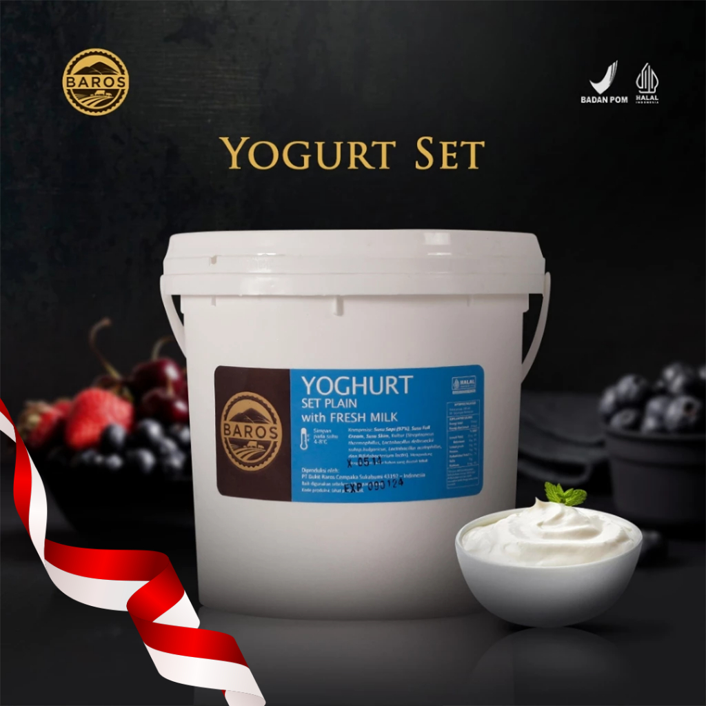 

Baros Yogurt Set Plain - 1 L | 100% Natural Fresh Milk Tanpa Tambahan Gula Rendah Kalori Diet Sehat