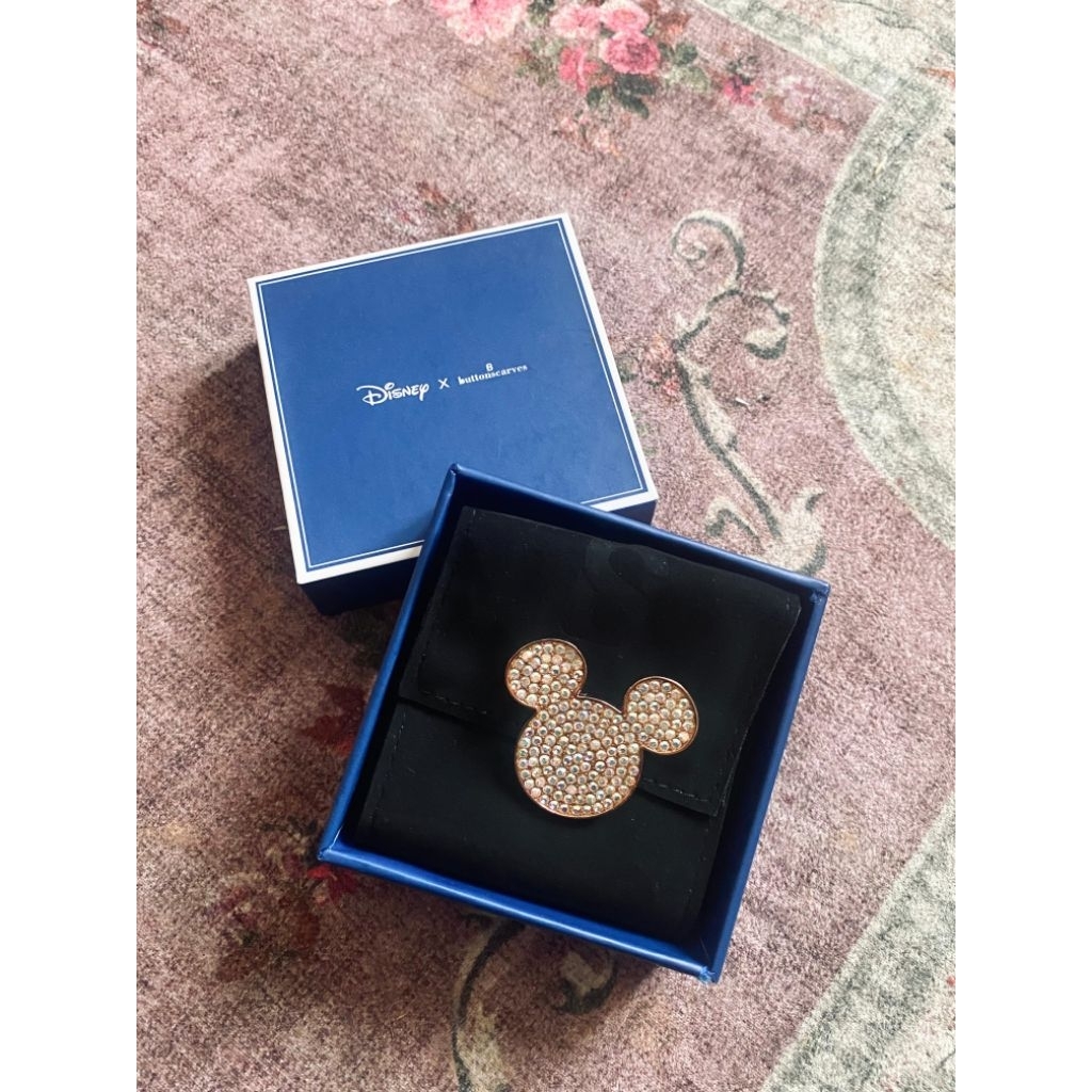 Buttonscarves Brooch ORI 100% - Disney x BS Woven Rose Gold