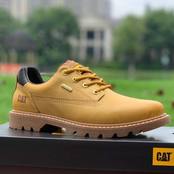 Sepatu Caterpillar Pria Work Genuine Leather Boots Shoes 8151421