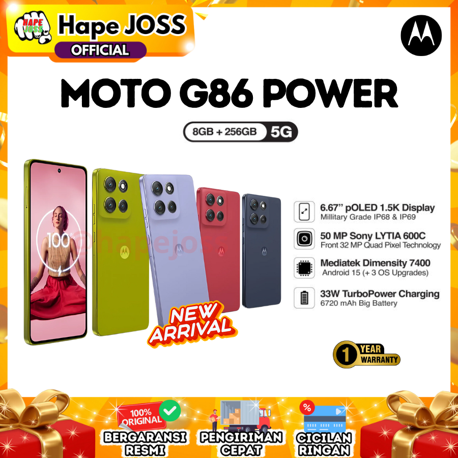 Motorola G86 Power 5G 8/256GB NFC Garansi Resmi