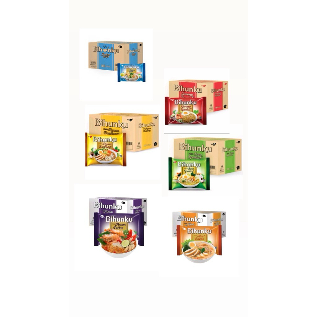 

Bihunku Ayam Bawang / Asam Pedas / Soto / Kari Laksa / Bakso / Goreng [Dus]