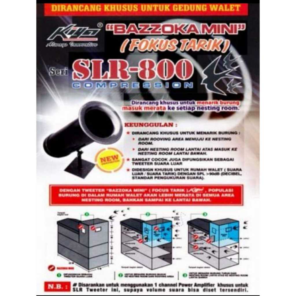 Piro SLR-800 Tweeter Bazooka Mini (Fokus Tarik) – Bazzoka Mini Suara Luar Walet