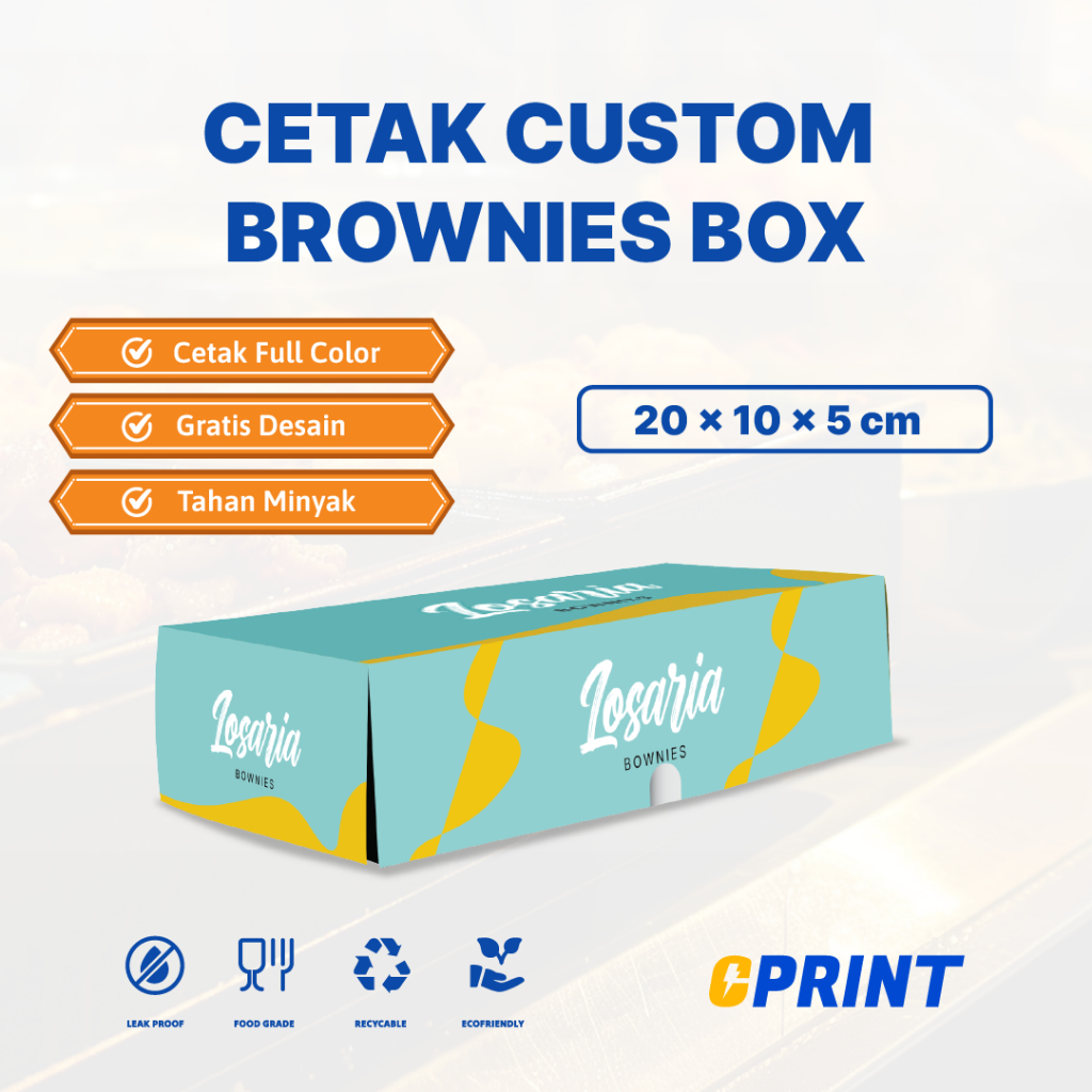 

Packaging Brownies & Bolen Custom Design Gratis - Ivory290 Uk 20x10x5 Min Order 1000Pcs